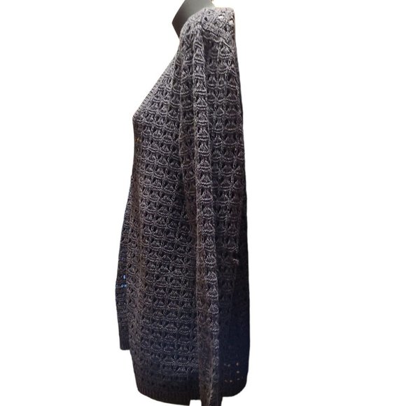 dkny Jeans Knitted Long Sleeved button up Sweater loose fit Cardigan V necklin - Picture 3 of 5